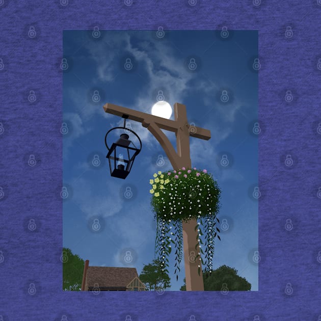 Flowered Lamp Post by WickedFaery